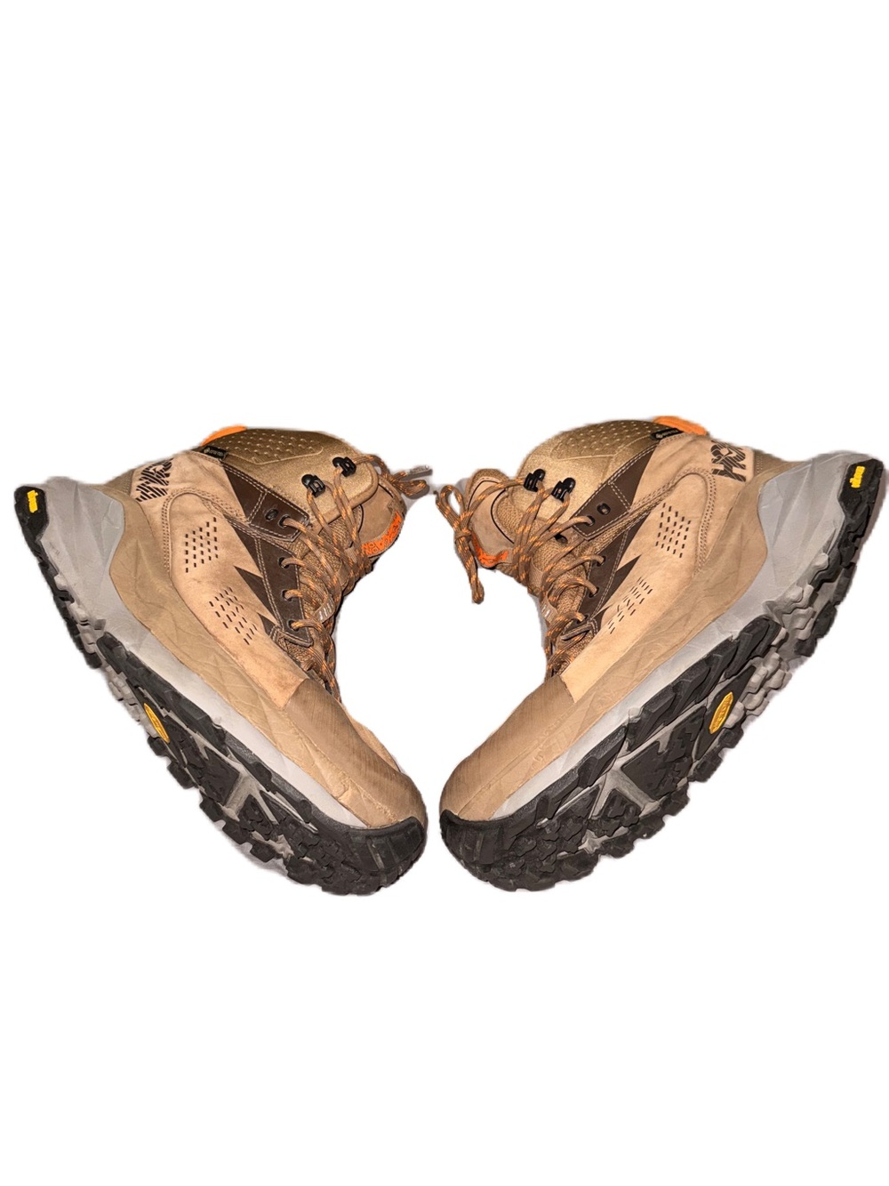 HOKA Kaha GTX Brown Tan Hiking Boots Gore-Tex Vibram Lightweight Support Size 12 - Picture 10 of 11